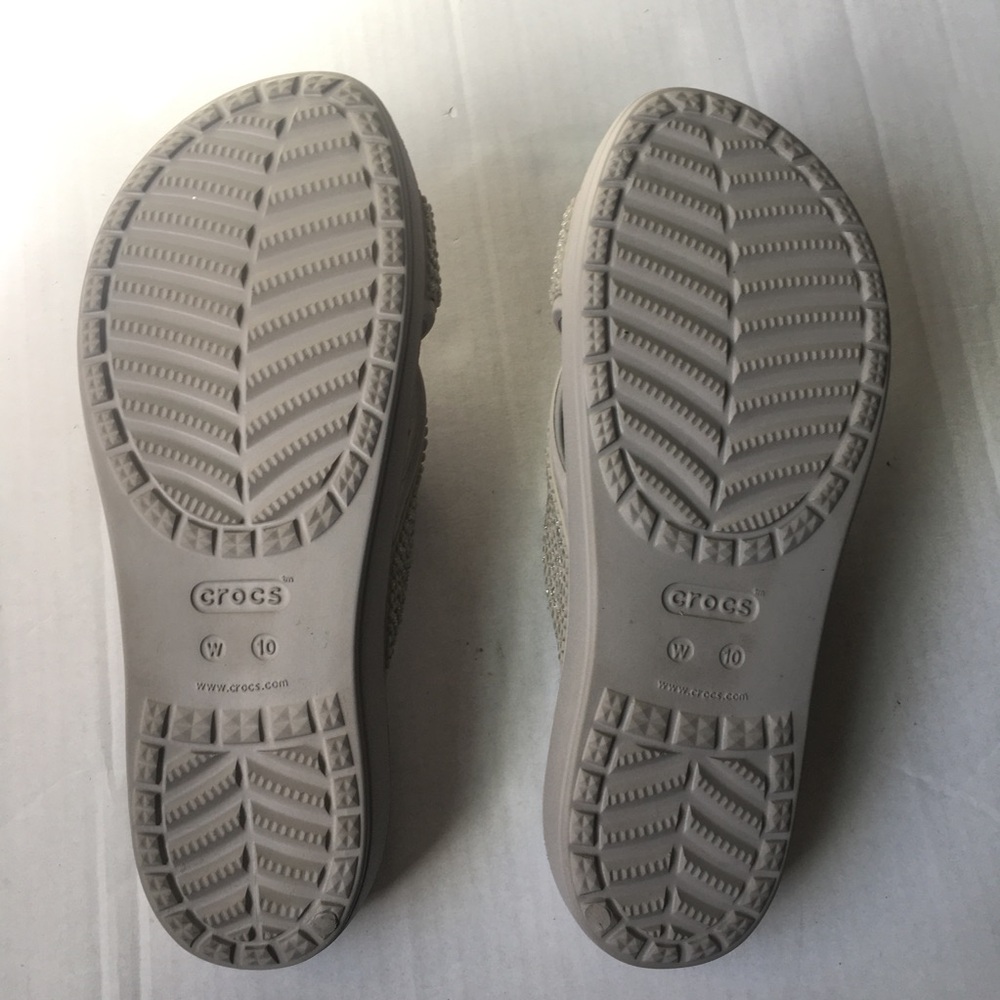 CROCS Sloane Embellished X Strap Slide Sandals Sz 10 - Picture 8 of 8